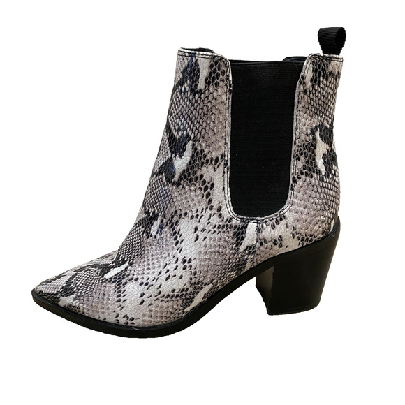 Tony Bianco Sabrine Animal Print Chelsea Boots 6.5 Snake Western Booties - Picture 1 of 9